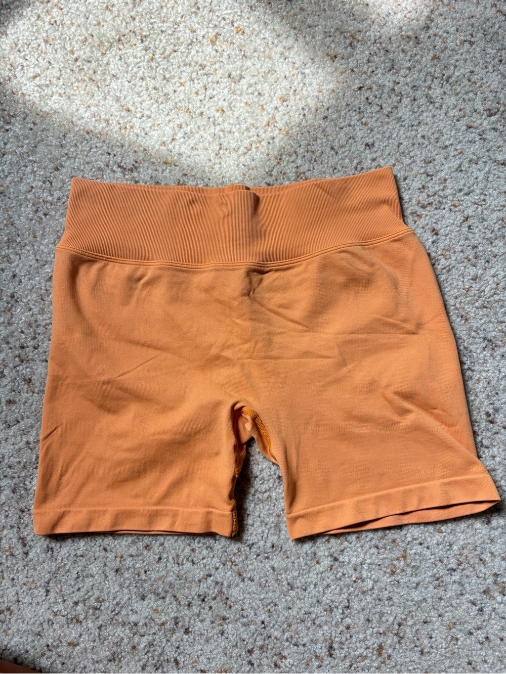 Orange gym shorts